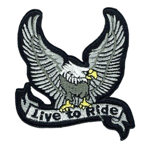 Embroidered motorcycle biker back patch